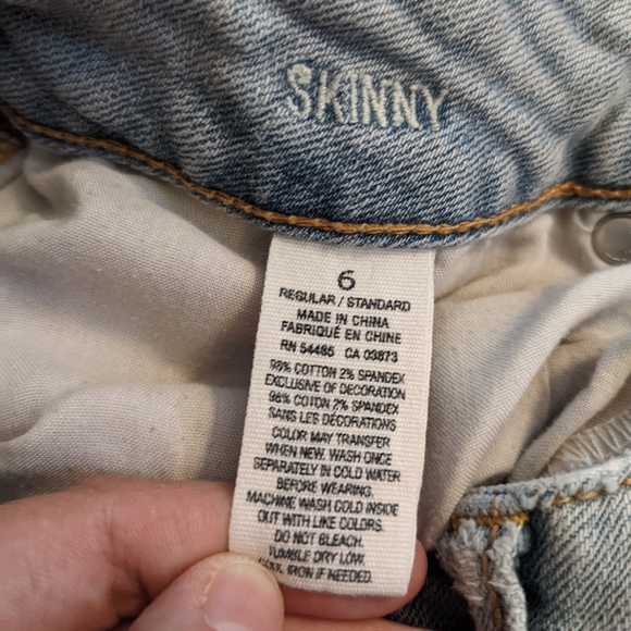 American Eagle Outfitters Skinny Jeans Tinted Pink - Picture 7 of 8